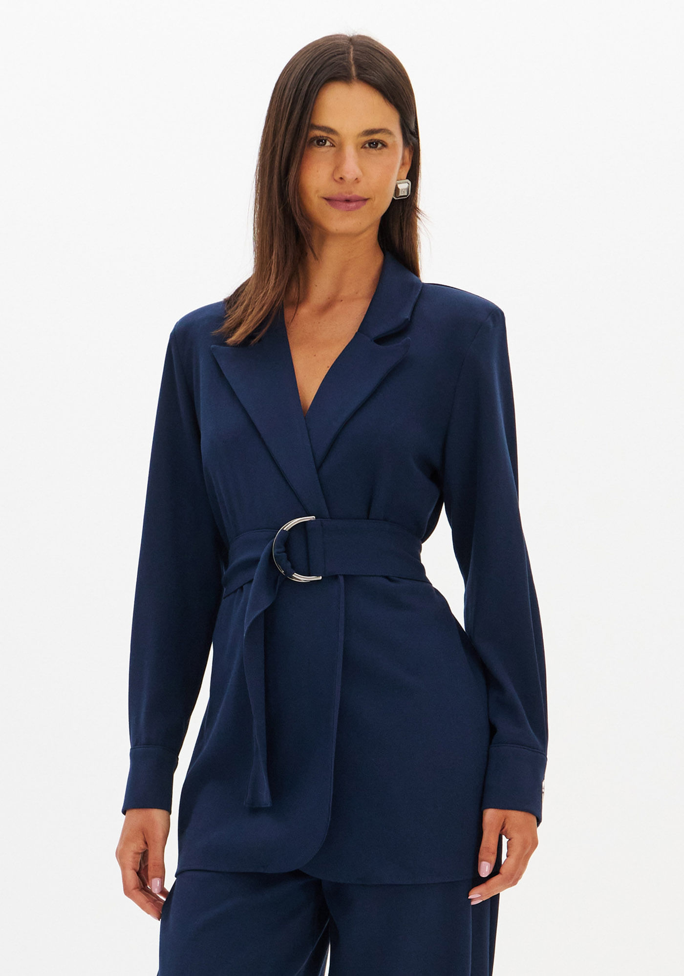 Blazer Manga Longa Com Amarração