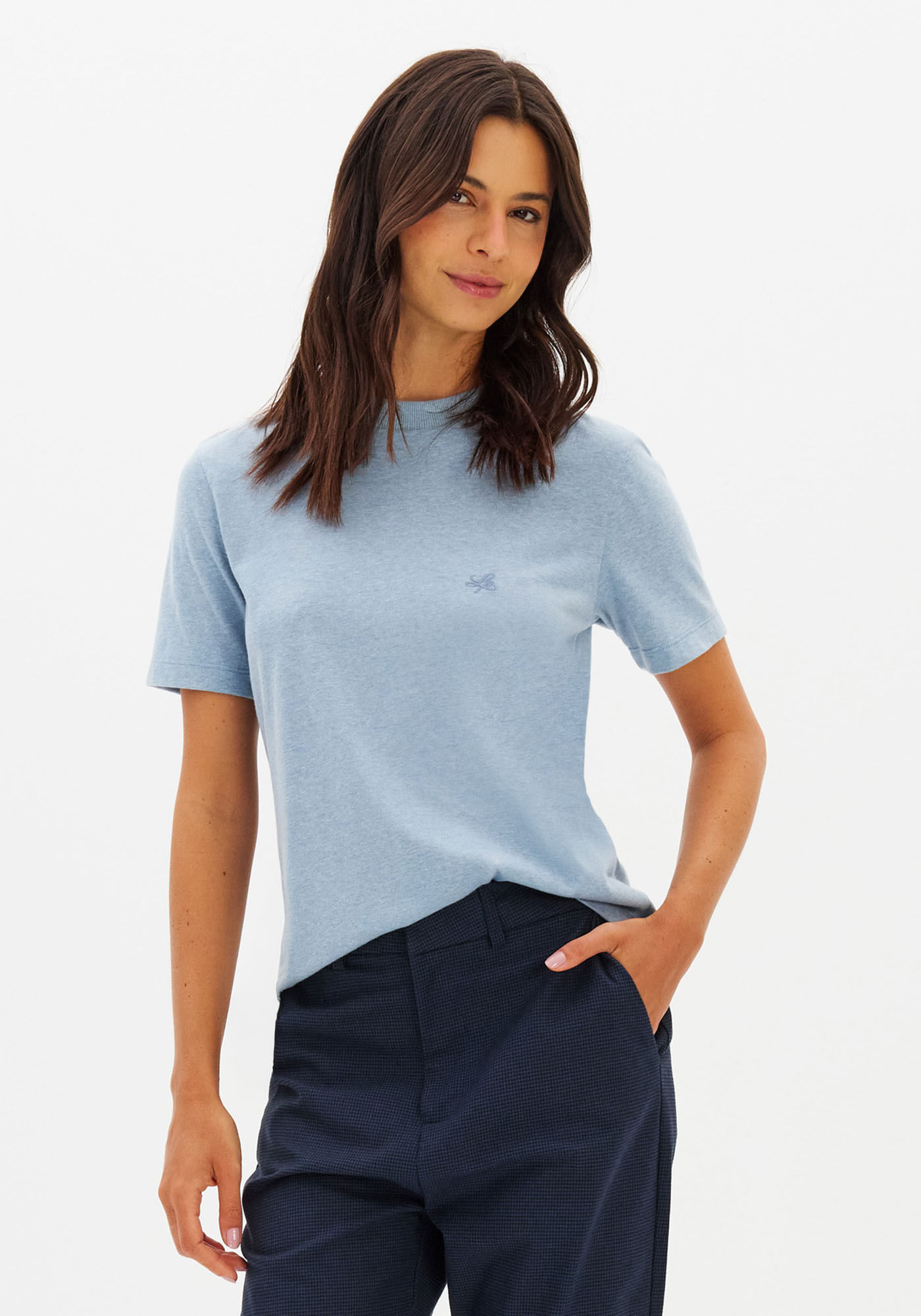T-Shirt Baby Look Manga Curta