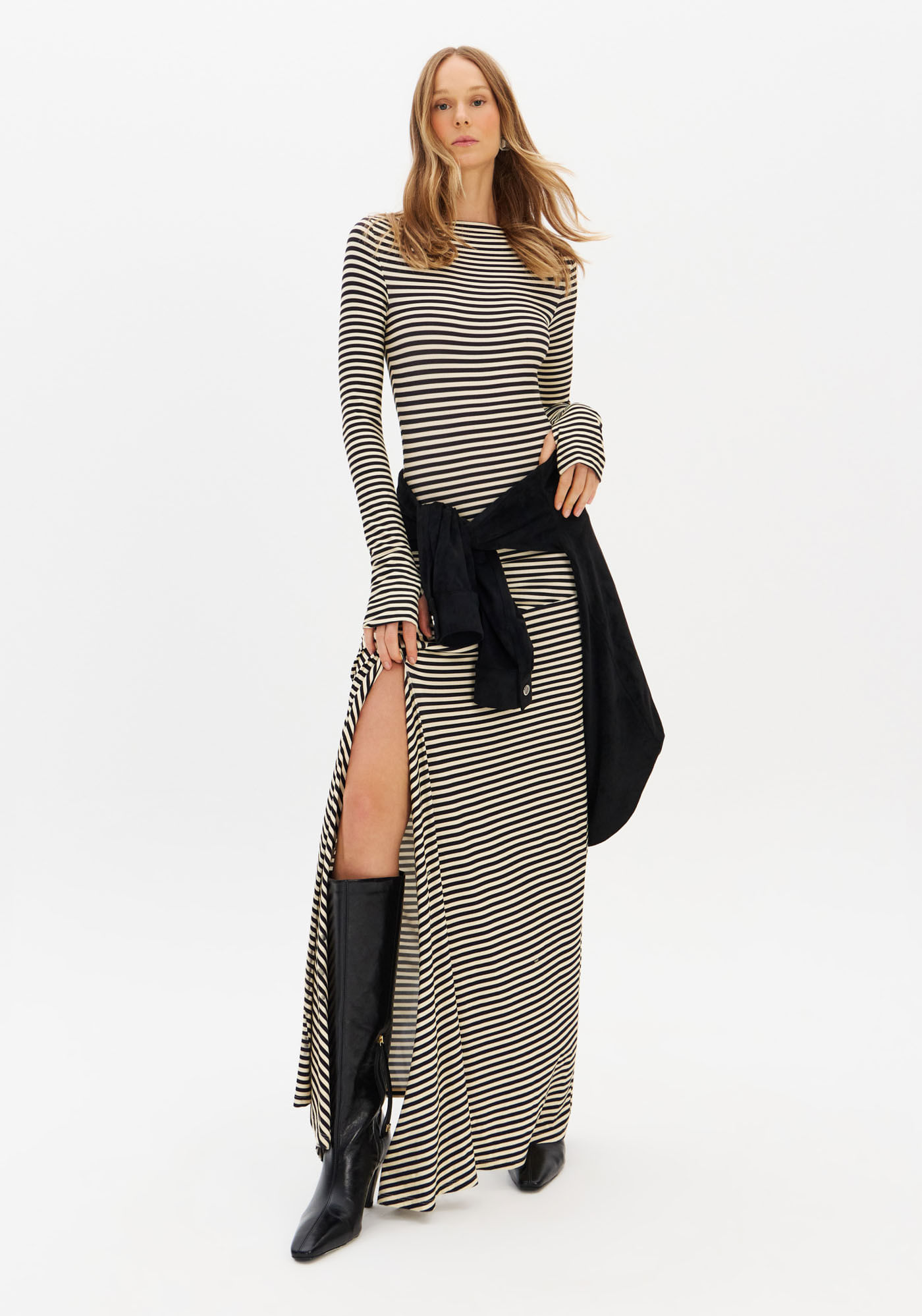 Vestido Super Midi Pontas Assimétricas