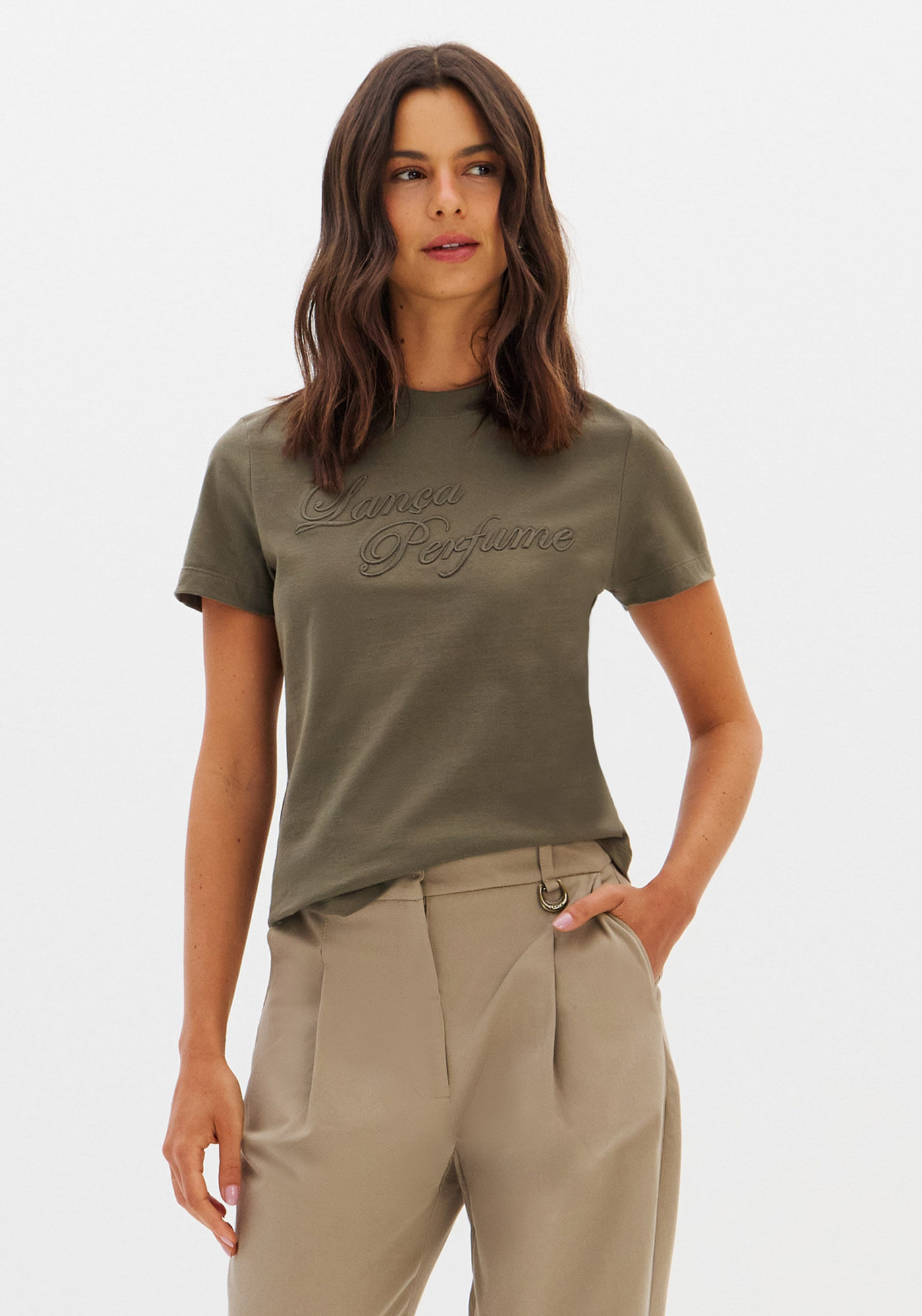 T-Shirt Baby Look Manga Curta