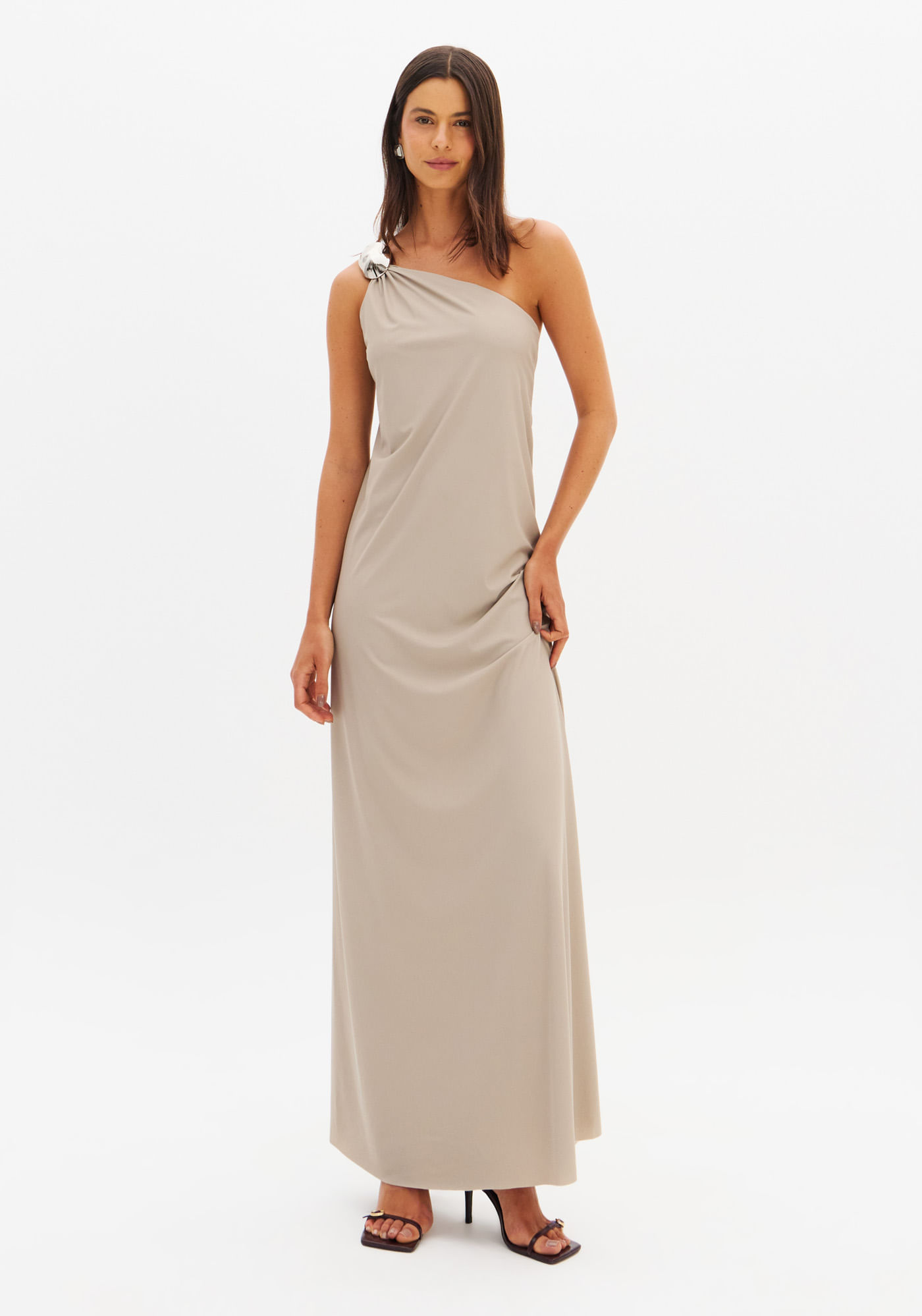 Vestido Longo Ombro Único