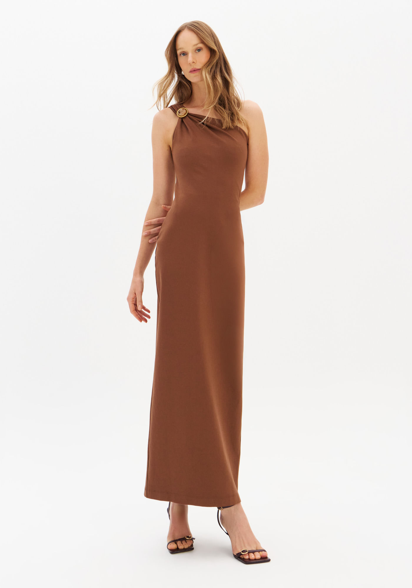 Vestido Super Midi Ombro Único