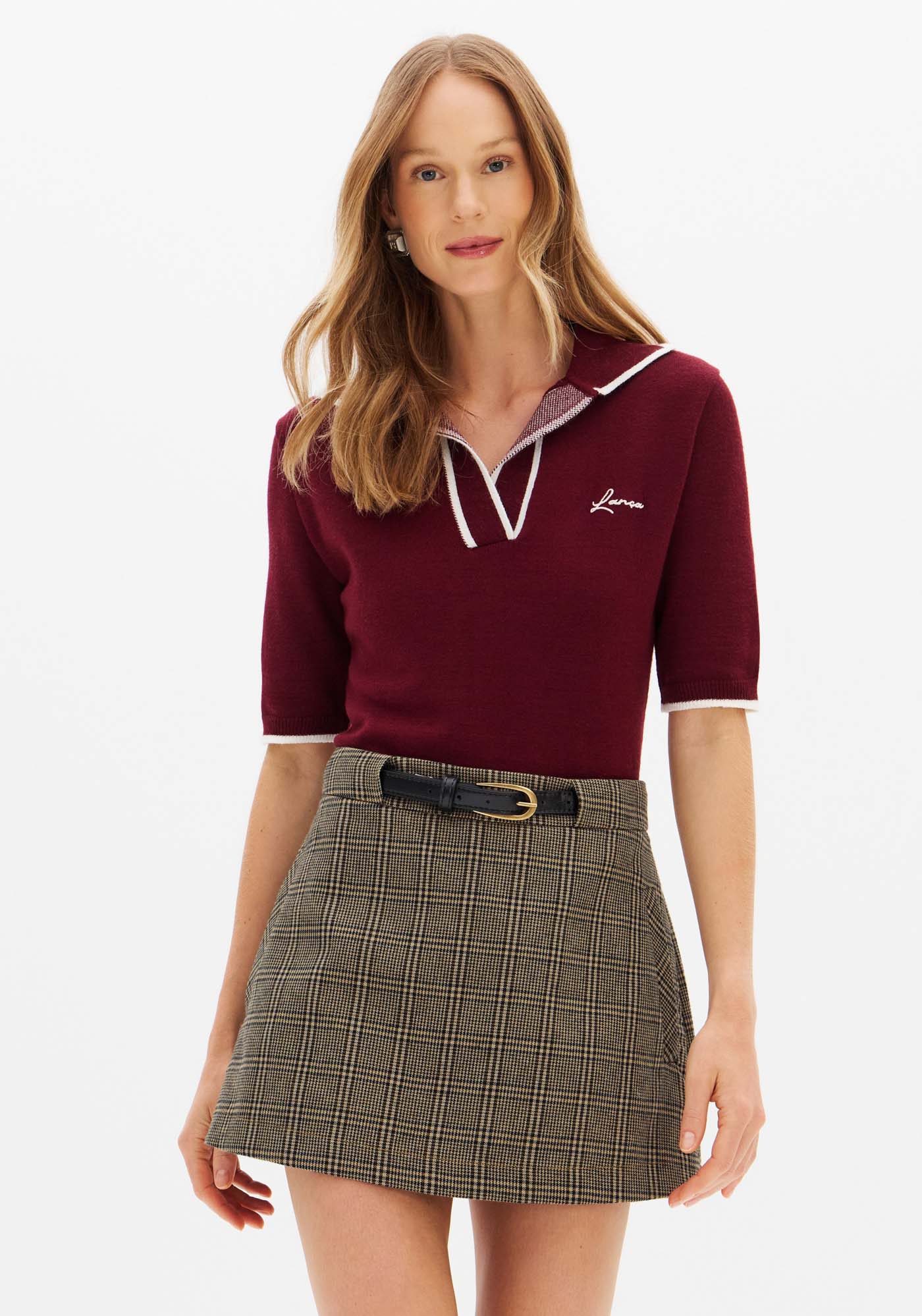 Blusa De Tricô Gola Polo