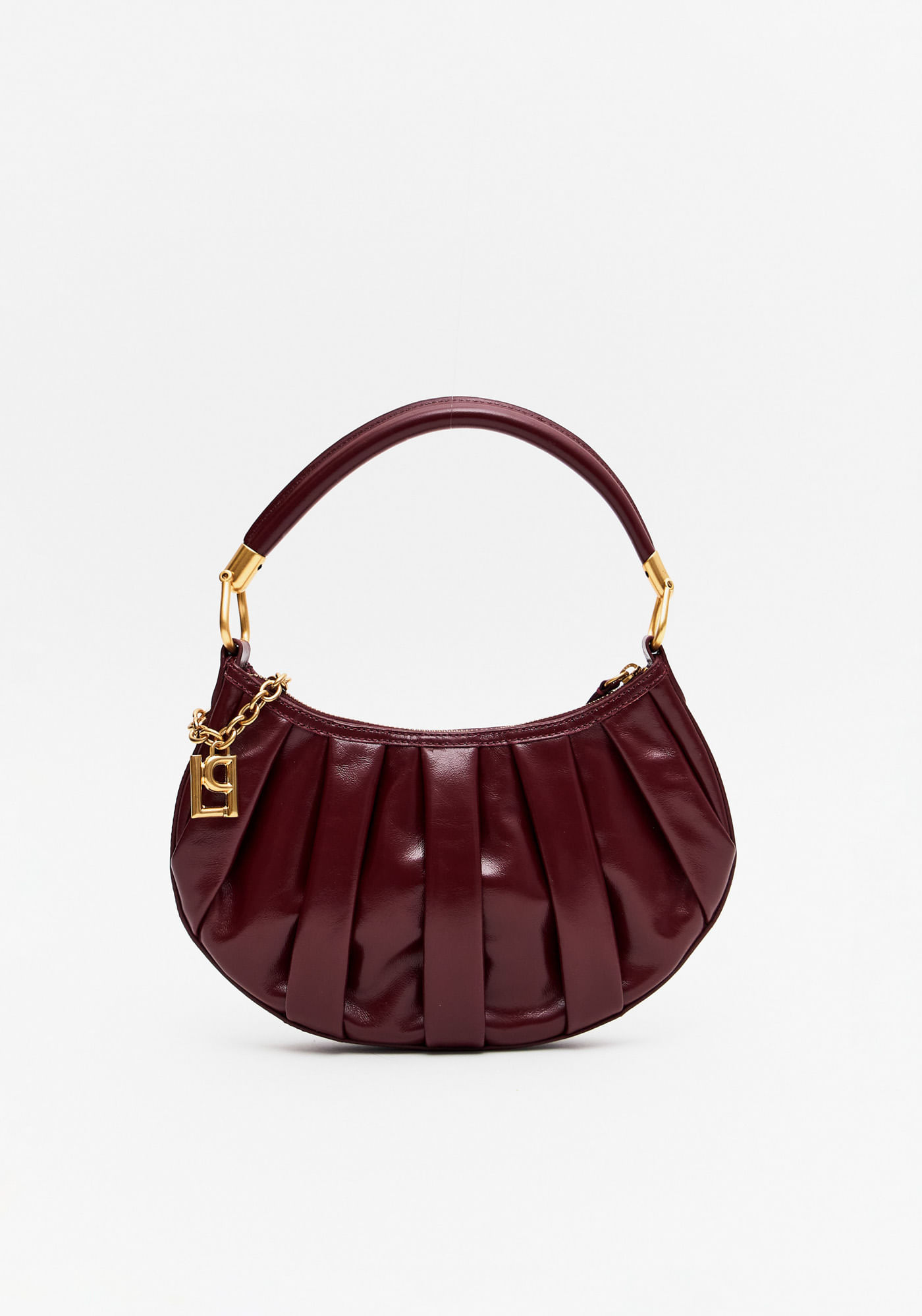 Bolsa Shoulder Couro E Enfeite Pingente