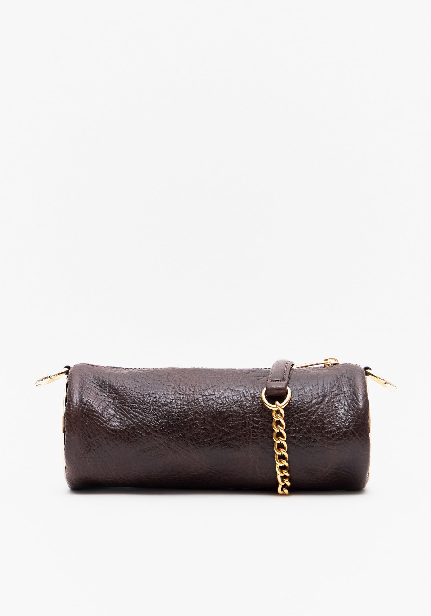 Bolsa Shoulder Couro Com Metal Lateral