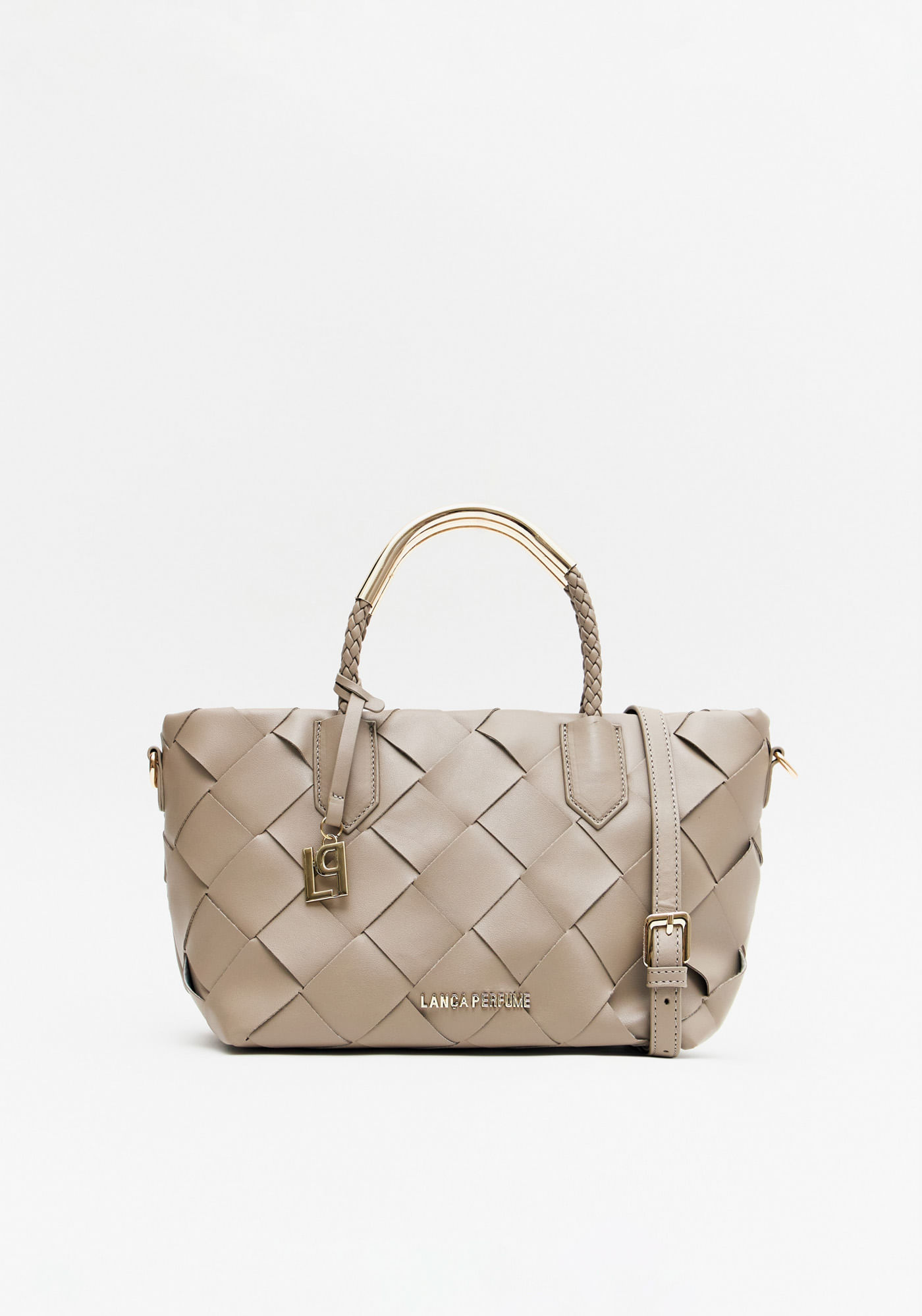 Bolsa Tote Alça De Metal E Pingente