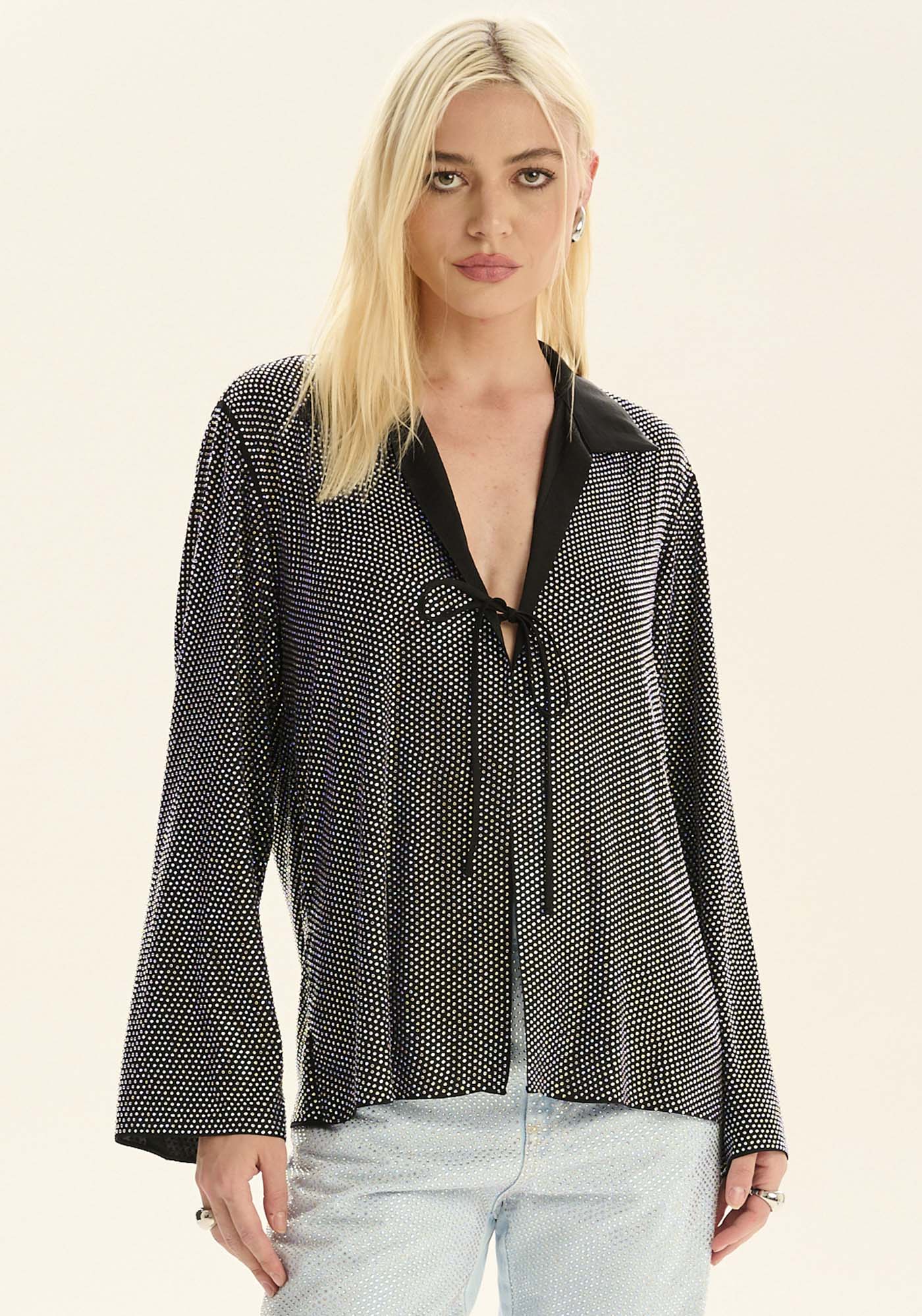Camisa Descolada Com Aplicação