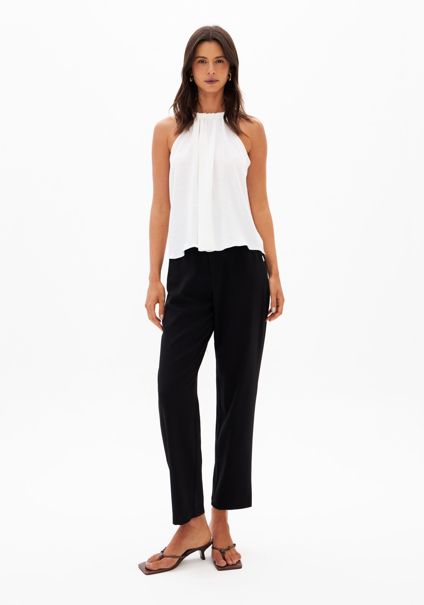 Blusa De Alças Com Amarração