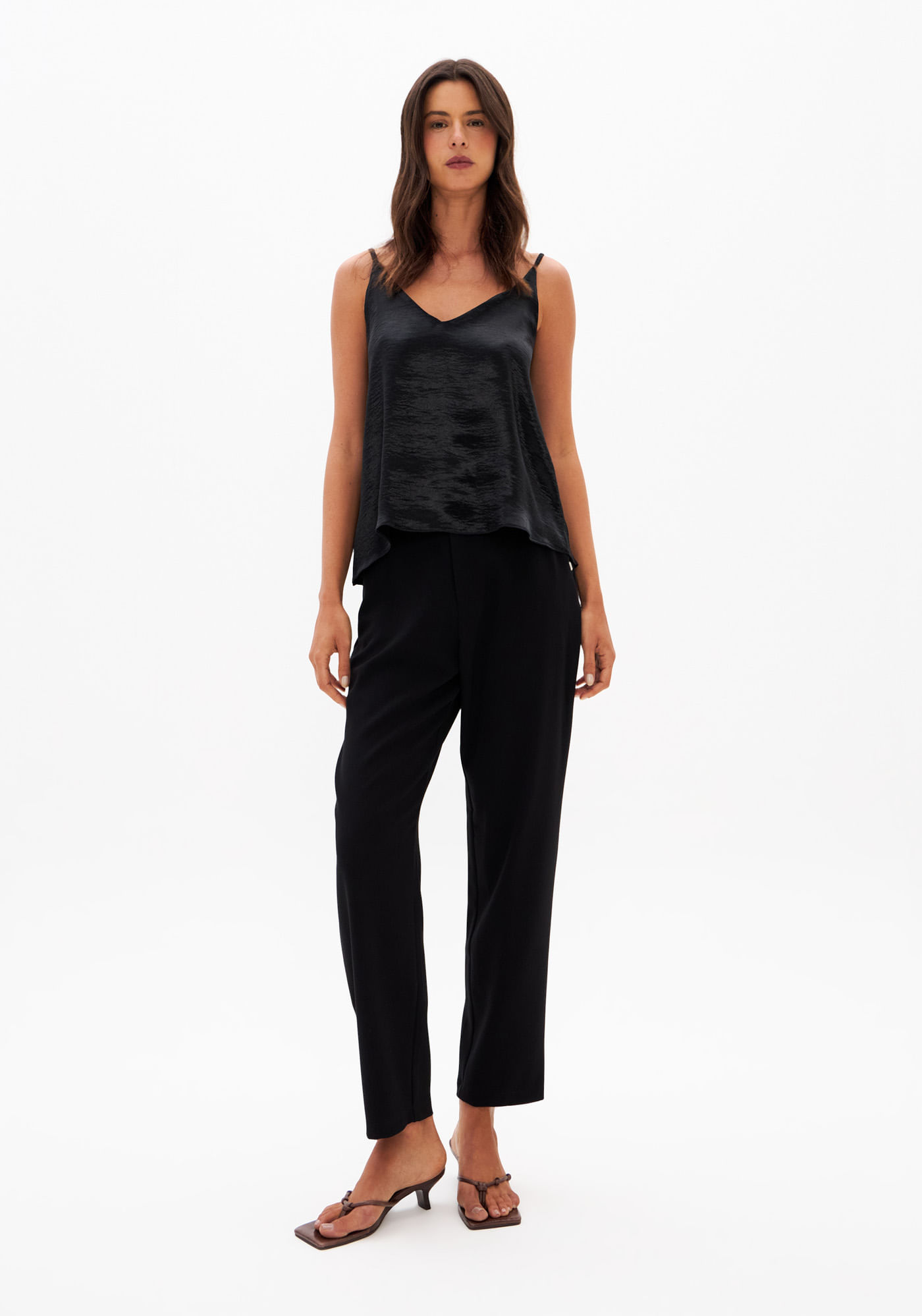 Blusa De Alça Decote V