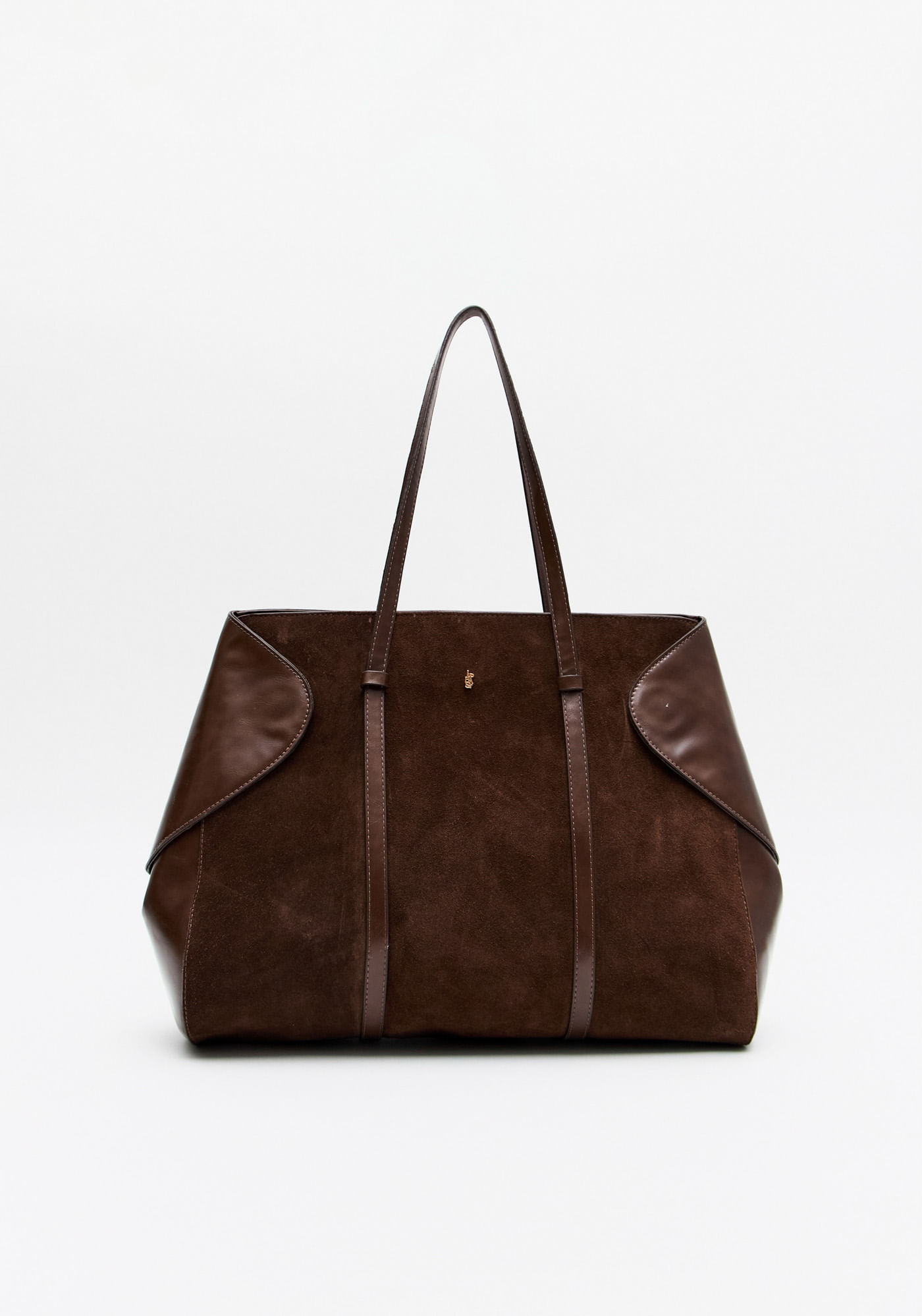 Bolsa Shopping Couro Com Enfeite