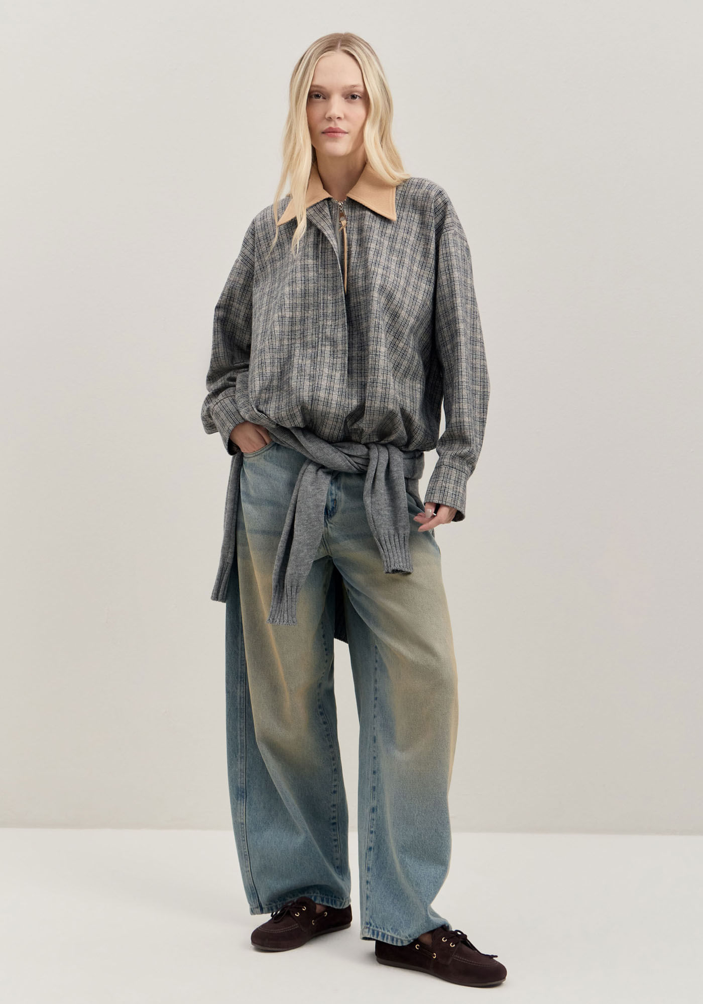 Calça Jeans Balloon Cintura Média