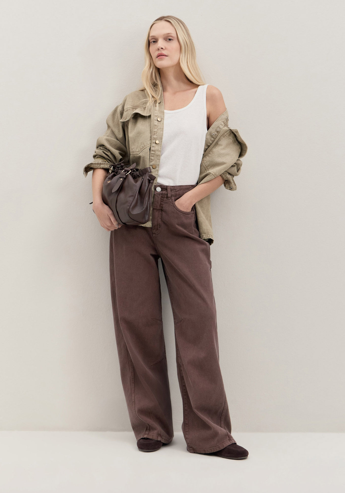 Calça Sarja Super Baggy Cintura Média