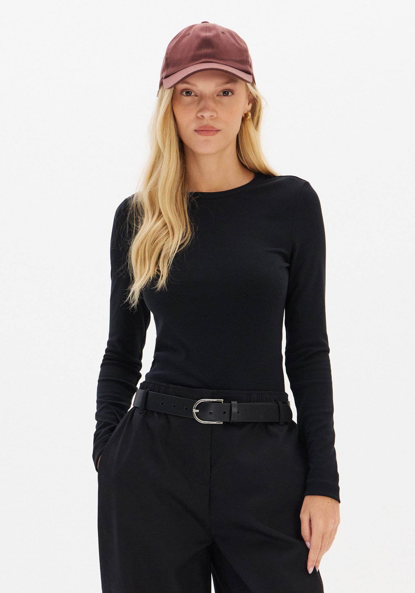 Blusa De Malha Canelada Manga Longa