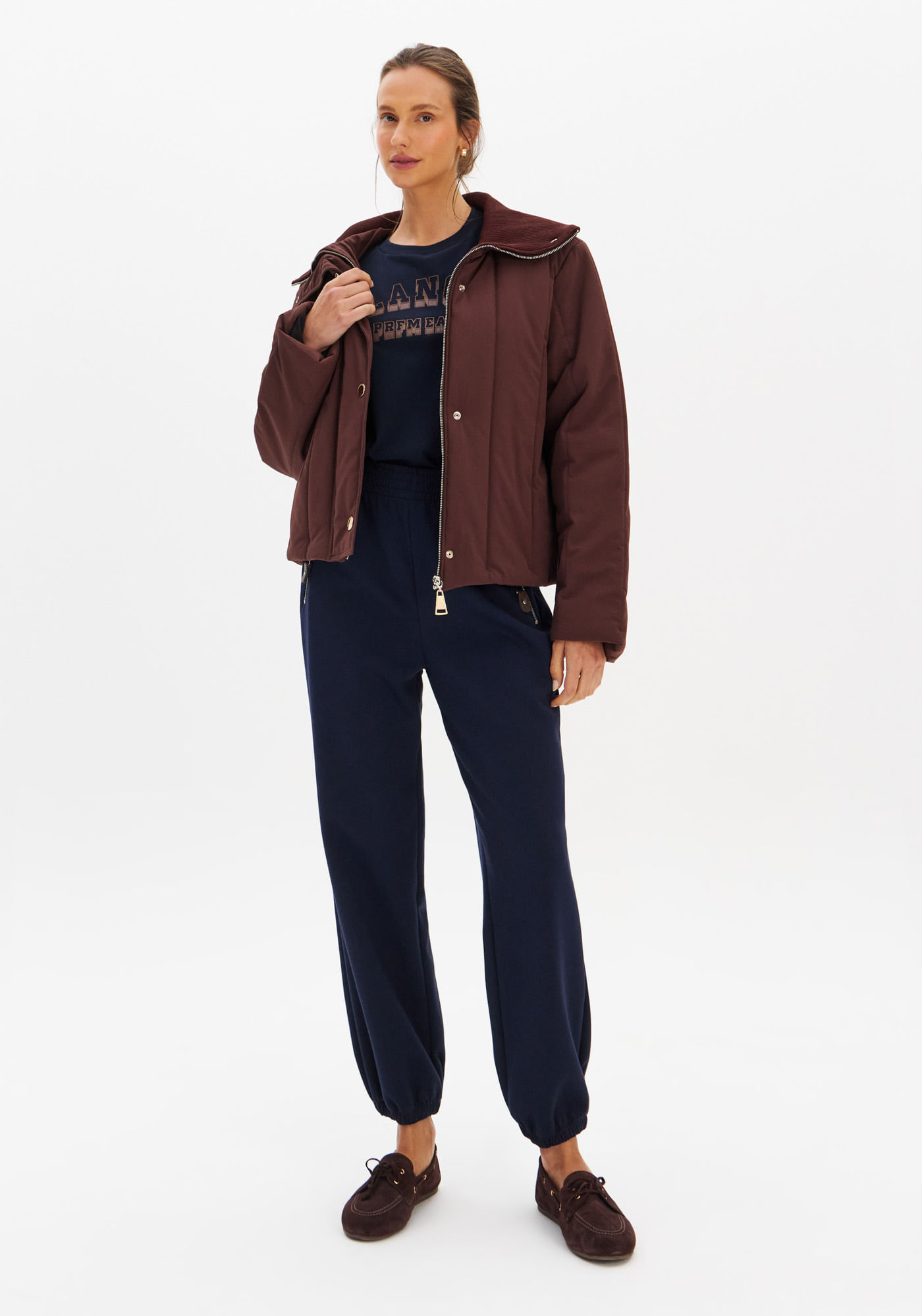 Calça Jogging Cintura Média De Moletom