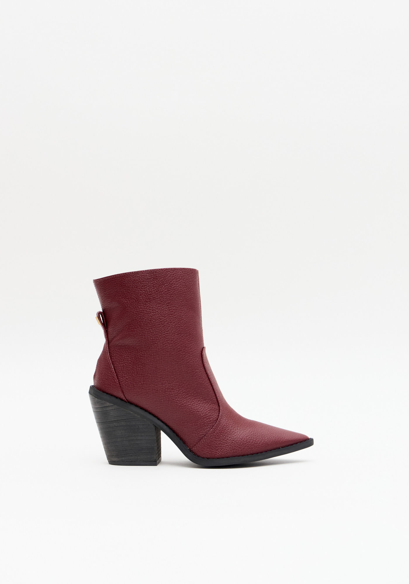 Bota Cano Médio Salto Bloco Enfeite