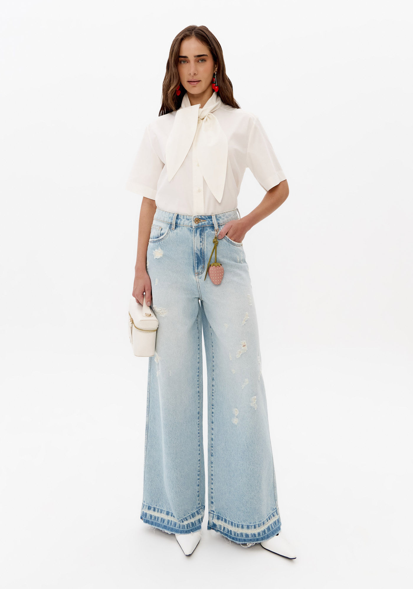 Calça Jeans Relaxed Cintura Média