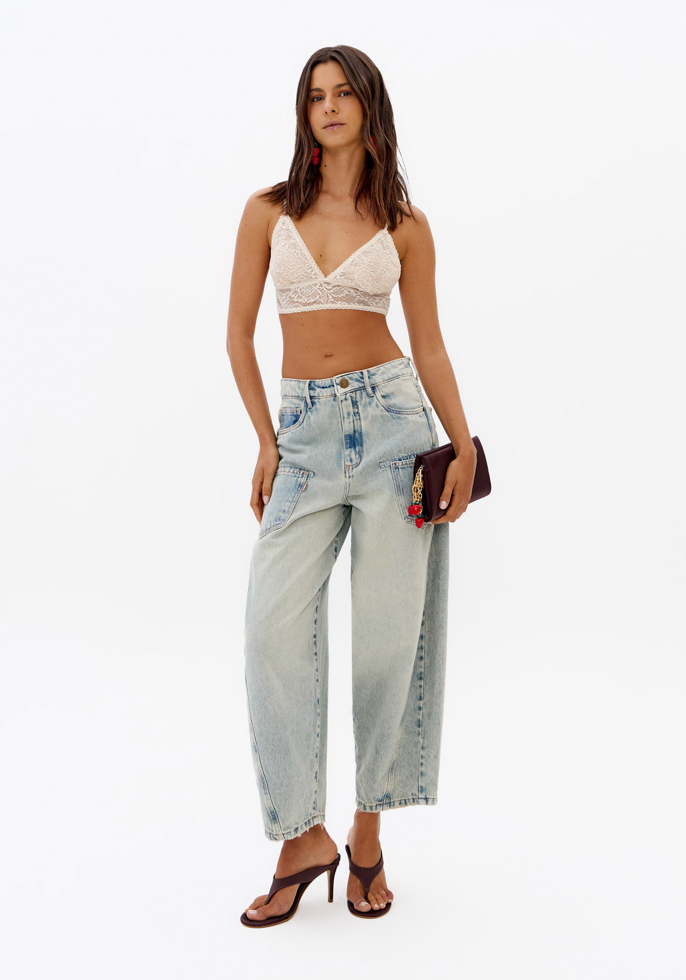 Calça Jeans Balloon Maxxy Cintura Média