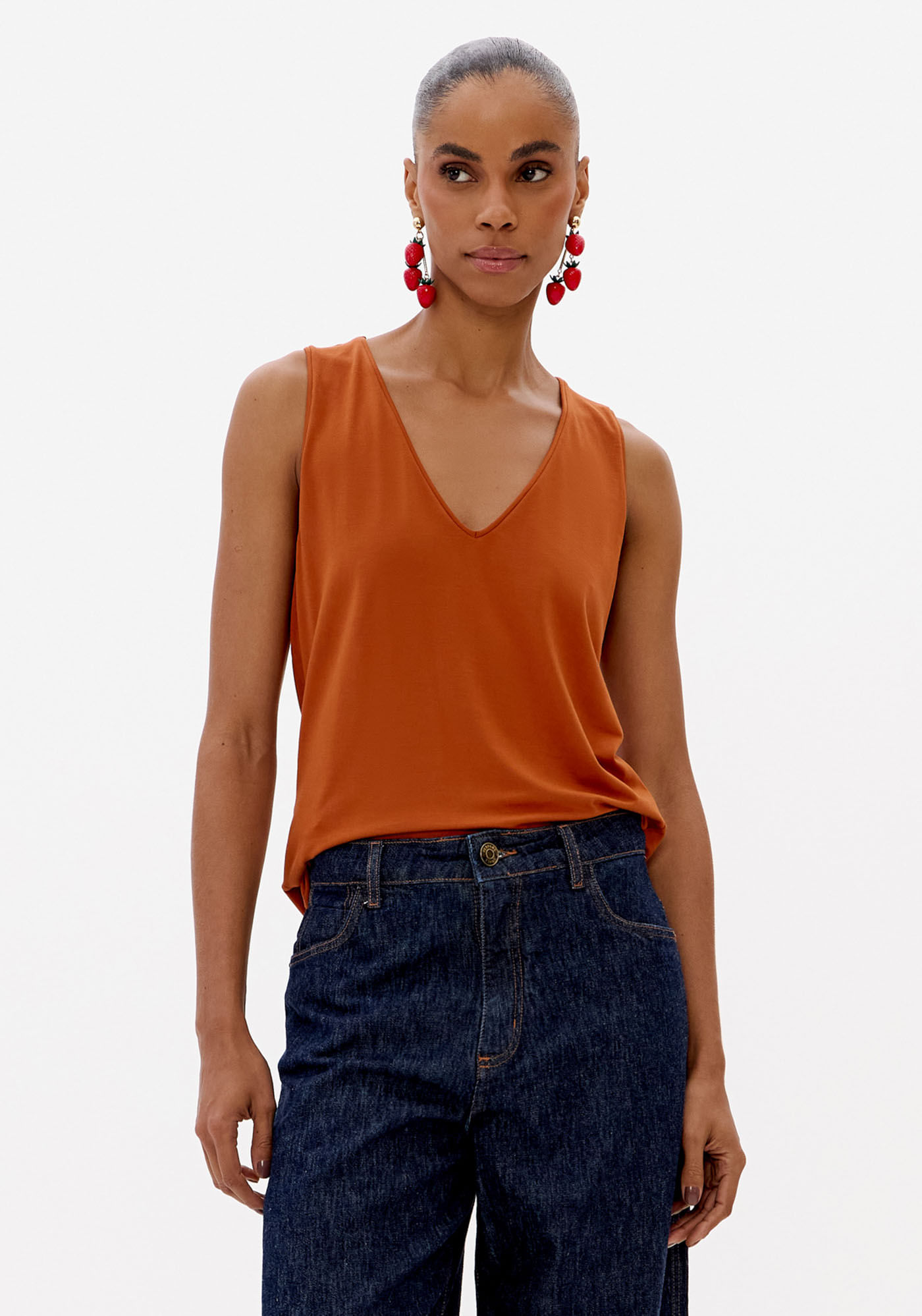 Blusa Sem Manga Malha De Viscose