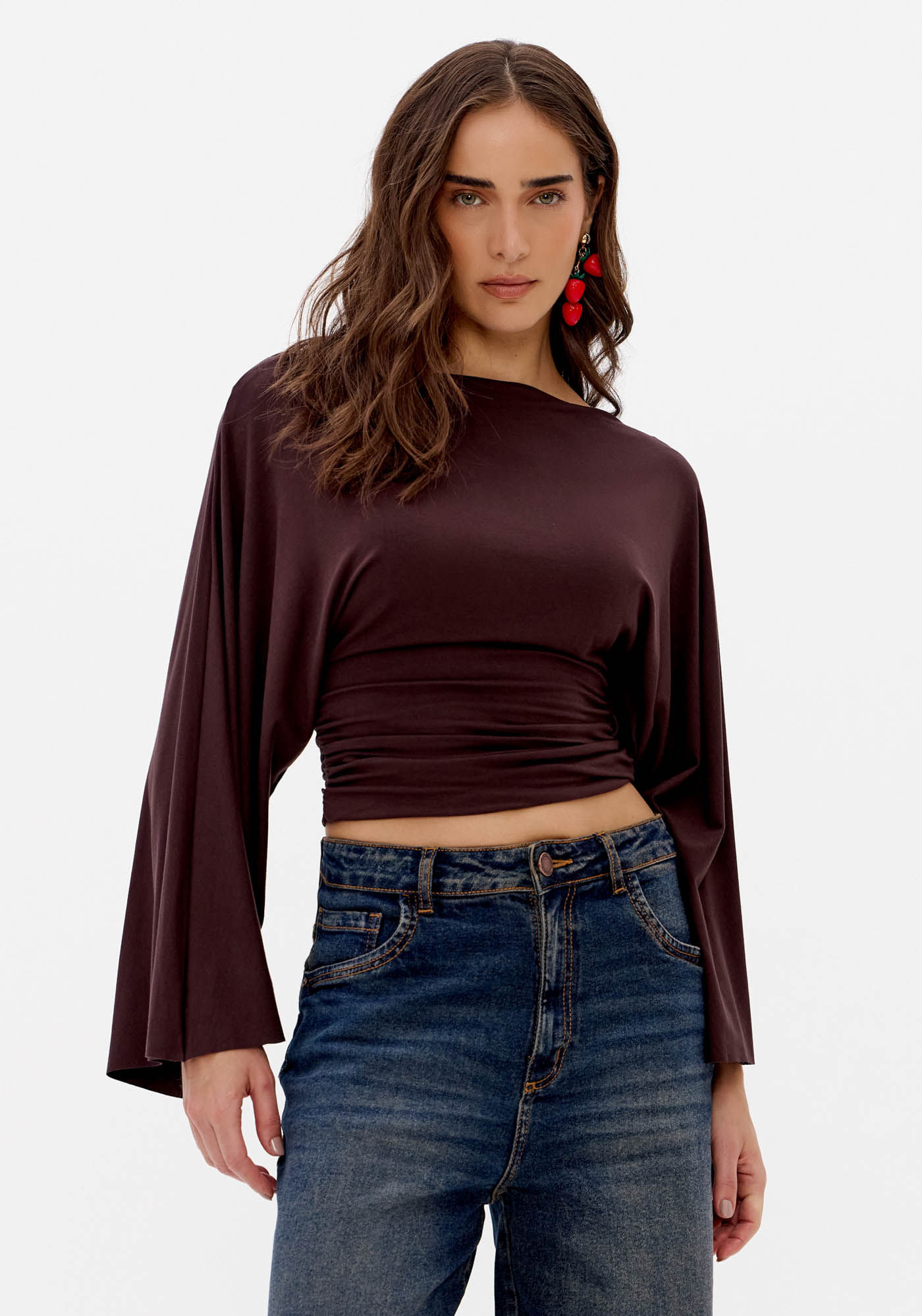 Blusa Manga Morcego