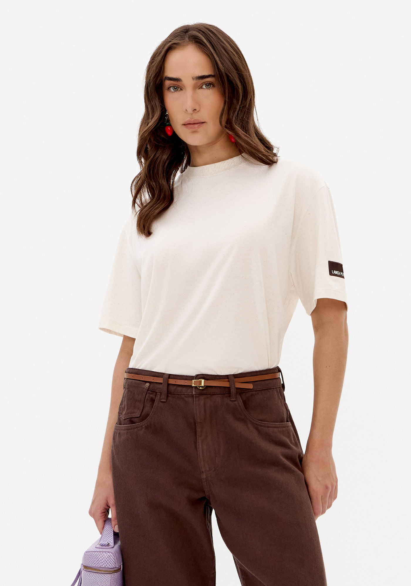 T-Shirt Oversized Com Linho