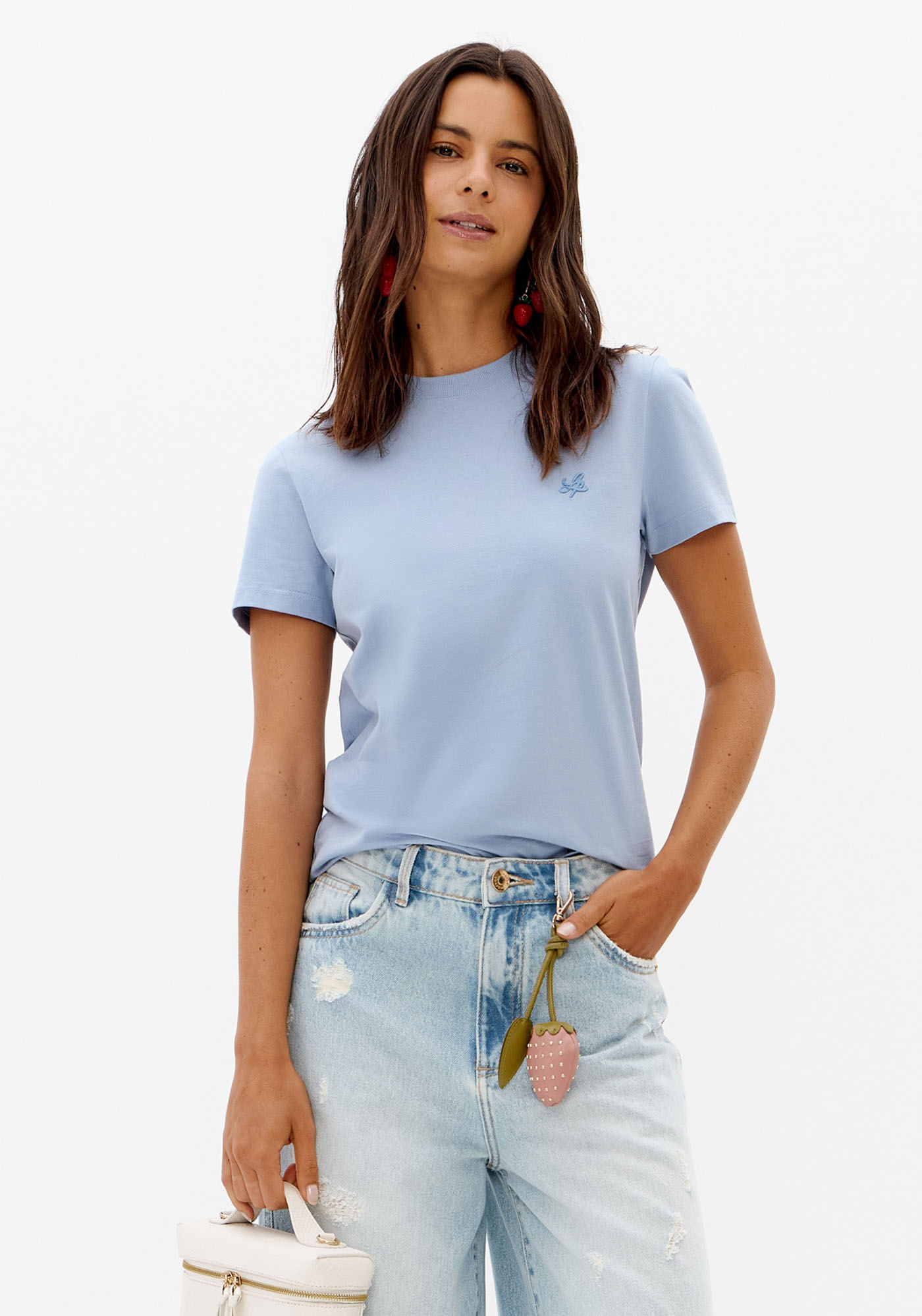 T-shirt Baby Look Com Embalagem