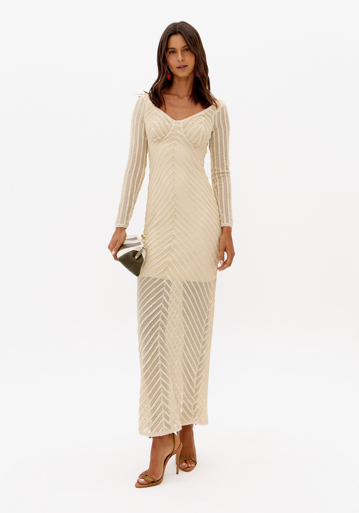 Vestido Super Midi De Renda