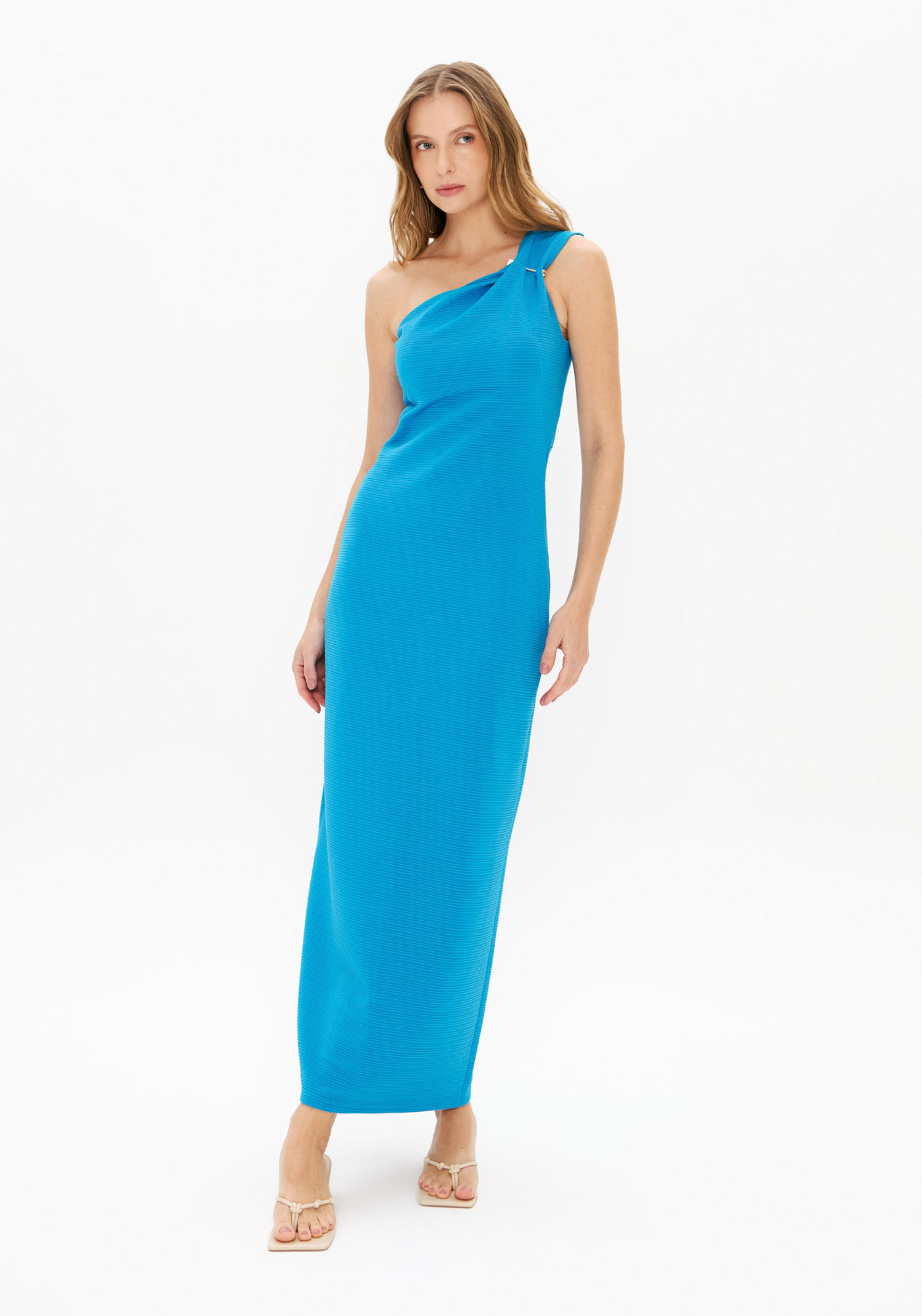 Vestido New Midi Ombro Único
