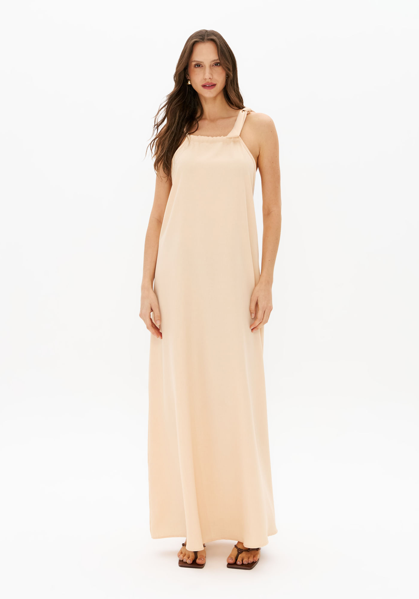 Vestido Super Midi Sem Manga