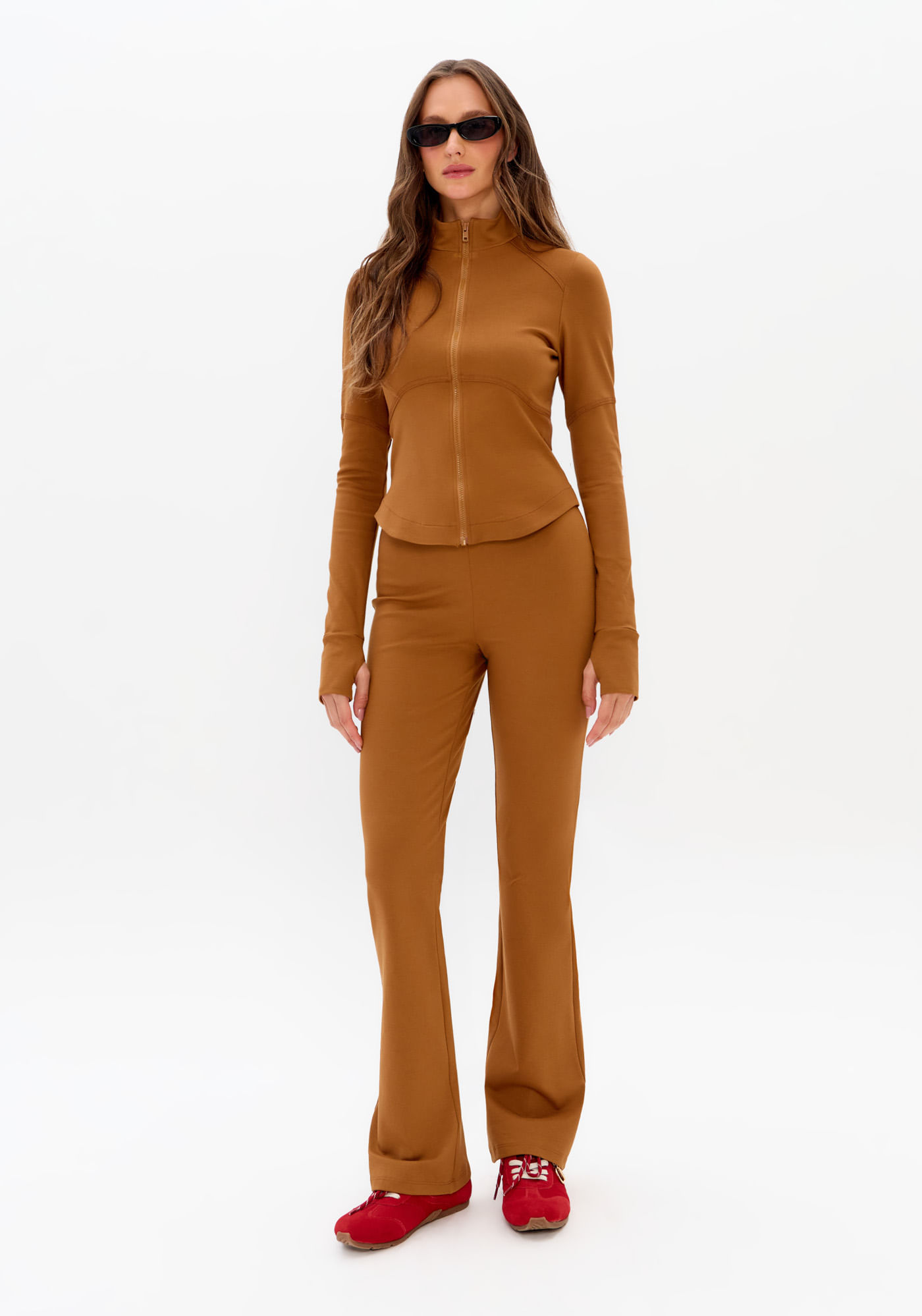 Calça Bootcut De Malha